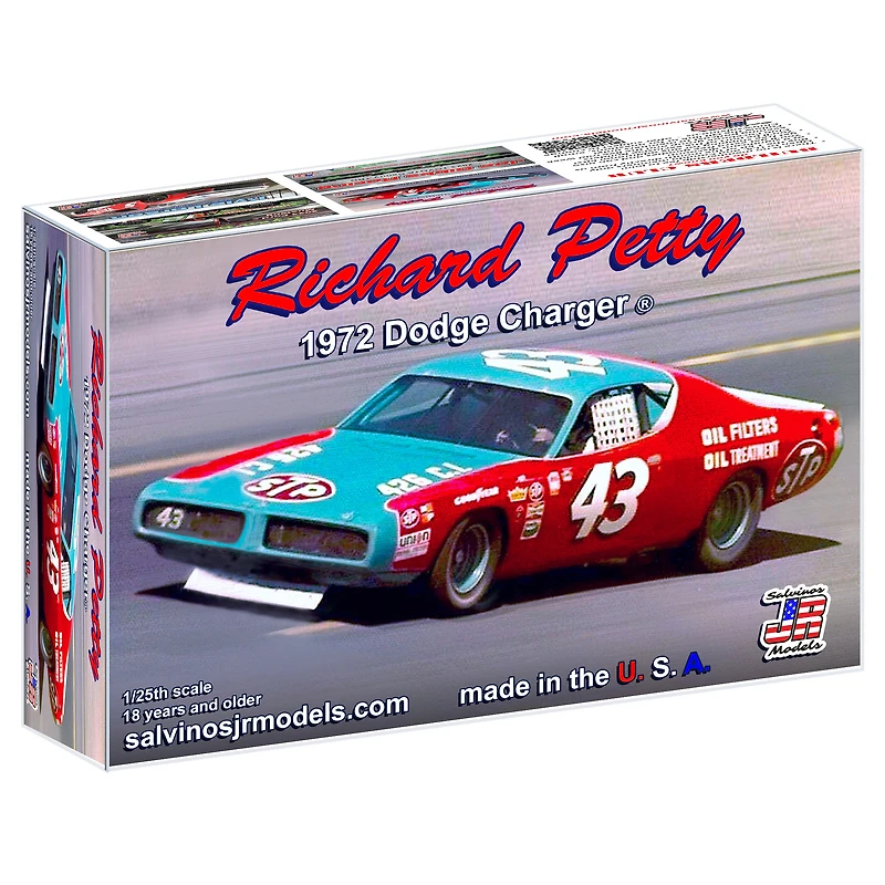 Salvinos JR Models Richard Petty 1972 STP 1:24 Model Dodge Charger Kit