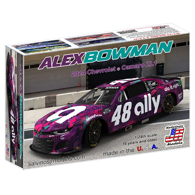 Salvinos JR Models Alex Bowman 2024 Ally 1:24 Model Chevrolet Camaro Kit