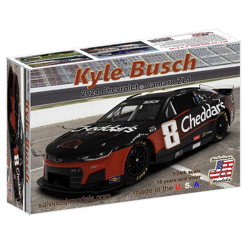 Salvinos JR Models Kyle Busch 2024 Cheddar's 1:24 Model Chevrolet Camaro Kit
