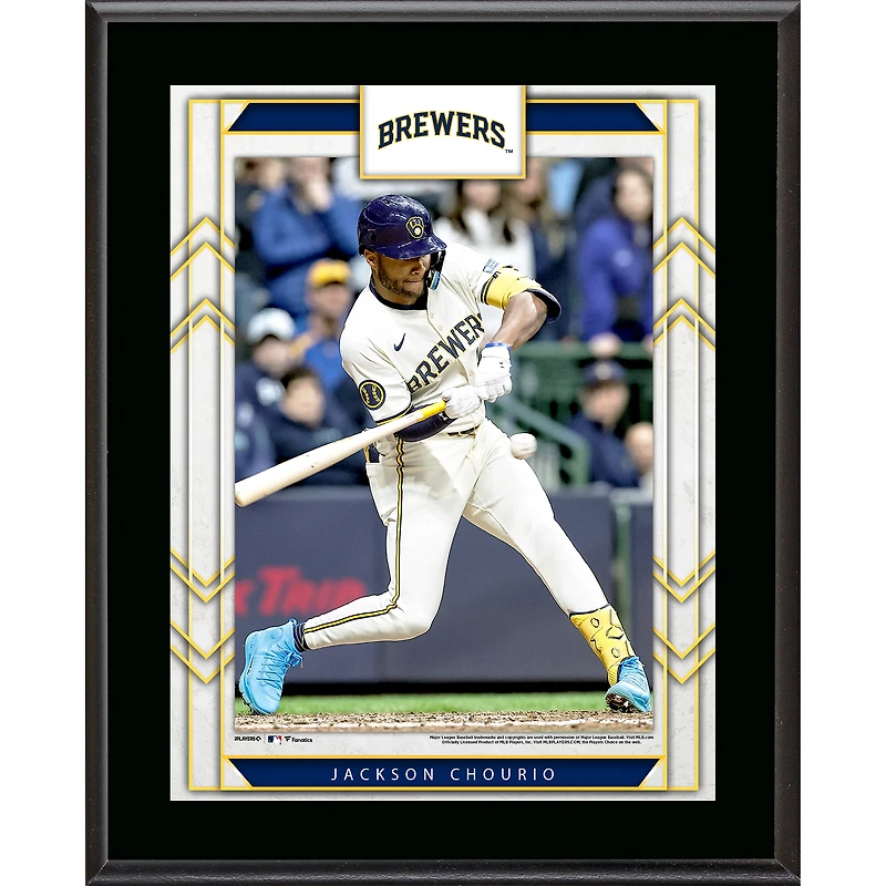 Jackson Chourio Milwaukee Brewers 10.5" x 13" Sublimated Player Plaque