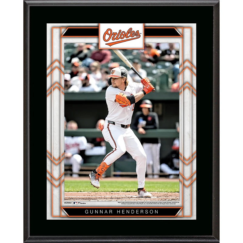 Gunnar Henderson Baltimore Orioles 10.5" x 13" Sublimated Player Plaque