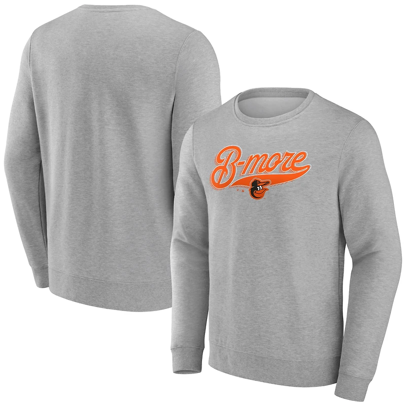 Men's  Gray Baltimore Orioles B-More Pullover Sweatshirt