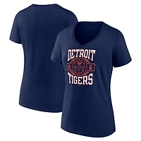 Women's  Navy Detroit Tigers Motor City Baseball V-Neck T-Shirt