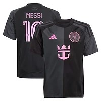 Youth adidas Lionel Messi Black Inter Miami CF 2025 The Fortitude Kit Replica Player Jersey