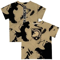 Toddler Vive La Fete Gold/Black Army Black Knights Marble Print T-Shirt