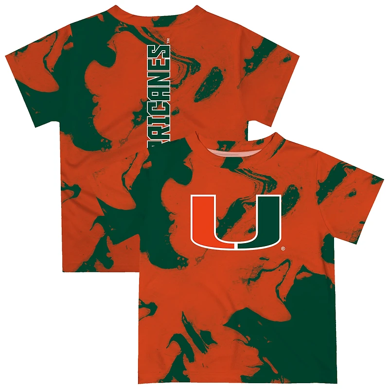 Toddler Vive La Fete Orange/Blue Miami Hurricanes Marble Print T-Shirt