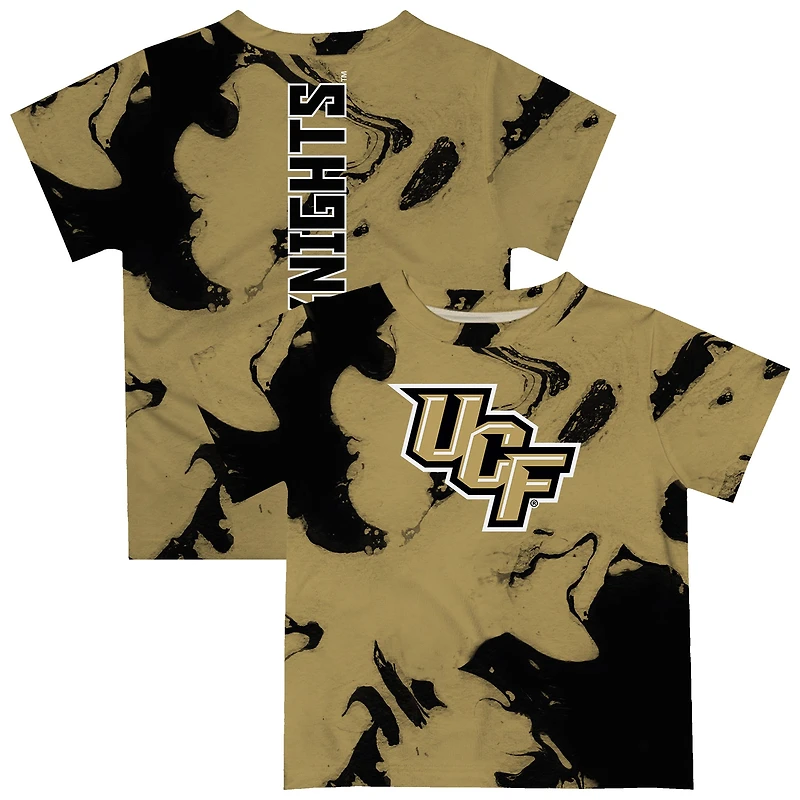 Toddler Vive La Fete Gold/Black UCF Knights Marble Print T-Shirt