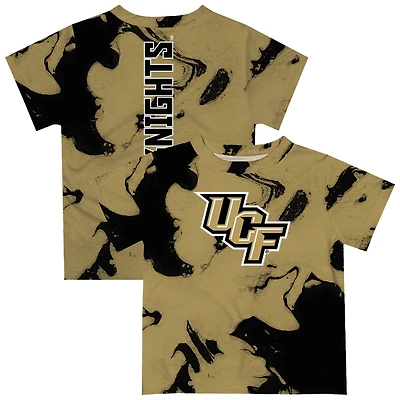 Toddler Vive La Fete Gold/Black UCF Knights Marble Print T-Shirt
