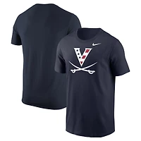 Men's Nike Navy Virginia Cavaliers Red White & Hoo Logo T-Shirt
