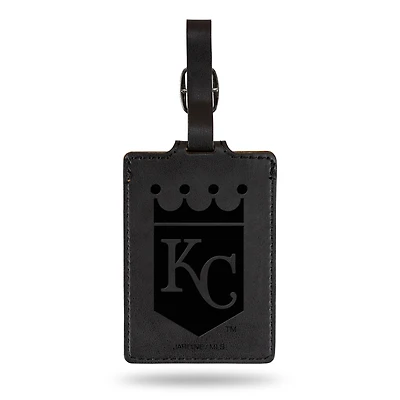 Black Kansas City Royals Ultra Suede Luggage Tag