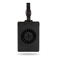 Black Seattle Mariners Ultra Suede Luggage Tag