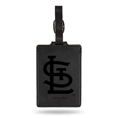 Black St. Louis Cardinals Ultra Suede Luggage Tag