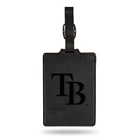 Black Tampa Bay Rays Ultra Suede Luggage Tag