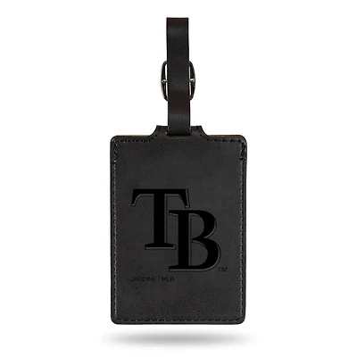 Black Tampa Bay Rays Ultra Suede Luggage Tag