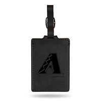 Black Arizona Diamondbacks Ultra Suede Luggage Tag