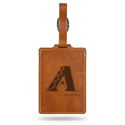 Brown Arizona Diamondbacks Ultra Suede Luggage Tag