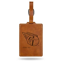 Brown Cleveland Guardians Ultra Suede Luggage Tag