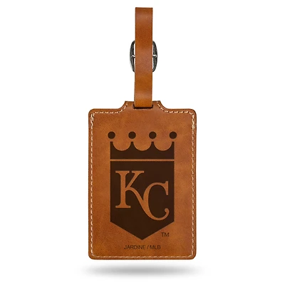 Brown Kansas City Royals Ultra Suede Luggage Tag