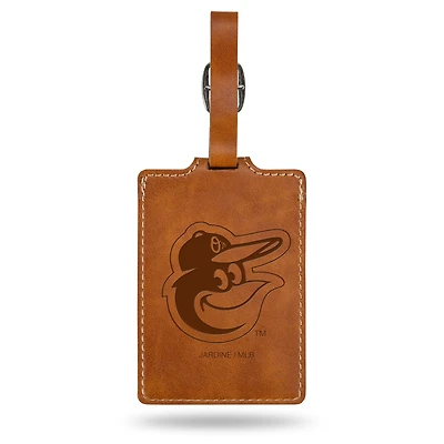 Brown Baltimore Orioles Ultra Suede Luggage Tag