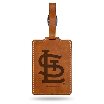 Brown St. Louis Cardinals Ultra Suede Luggage Tag