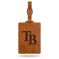 Brown Tampa Bay Rays Ultra Suede Luggage Tag
