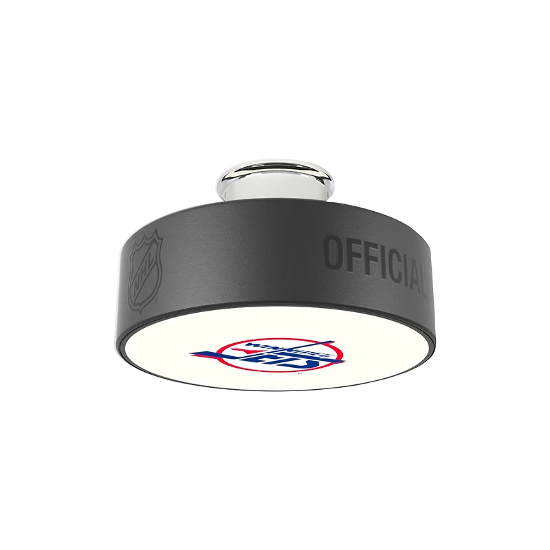 Winnipeg Jets Retro Logo Hockey Puck Light