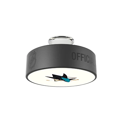 San Jose Sharks Primary Logo Hockey Puck Light