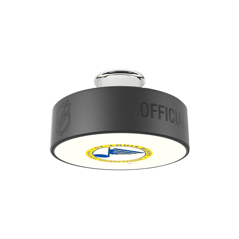 St. Louis Blues Retro Logo Hockey Puck Light