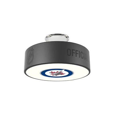 Winnipeg Jets Primary Logo Hockey Puck Light