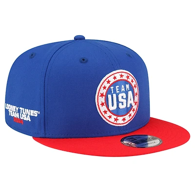 Men's New Era  Blue Looney Tunes x Team USA Circle 9FIFTY Adjustable Hat