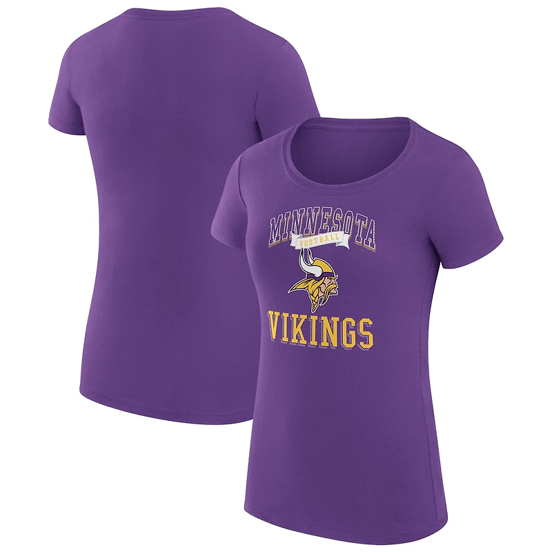 Women's G-III 4Her by Carl Banks Purple Minnesota Vikings Super-Slim Fit Lightweight Team Logo Graphic T-Shirt