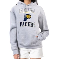 Women's G-III 4Her by Carl Banks Heather Gray Indiana Pacers Graphic Fleece Pullover Hoodie