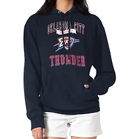Women's G-III 4Her by Carl Banks Navy Oklahoma City Thunder Graphic Fleece Pullover Hoodie