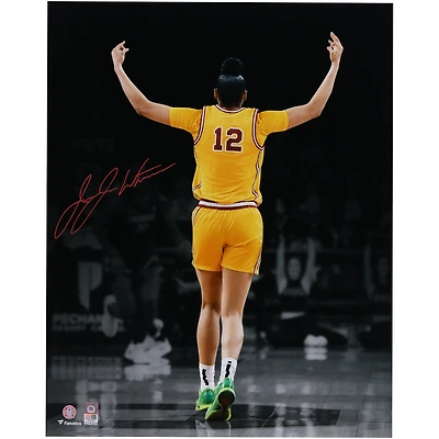 JuJu Watkins USC Trojans Autographed 16" x 20" Arms Up Celebration Spotlight Photograph - Signed in Red Ink