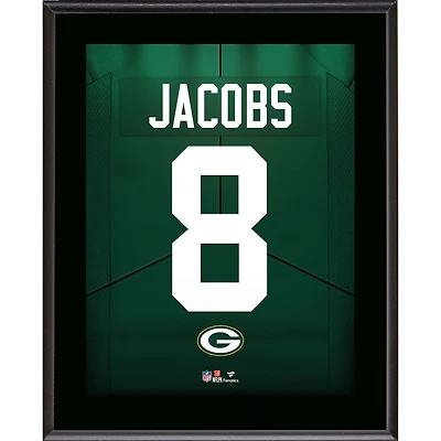 Josh Jacobs Green Bay Packers 10.5" x 13" Jersey Number Sublimated Player Plaque