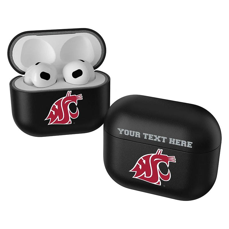 Keyscaper Black Washington State Cougars Insignia Personalized AirPods 3rd Generation Case Cover