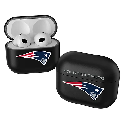 Keyscaper Black New England Patriots Insignia Personalized AirPods 3rd Generation Case Cover
