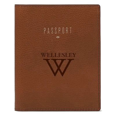 Fossil Brown Wellesley Blue Travel RFID Passport Case