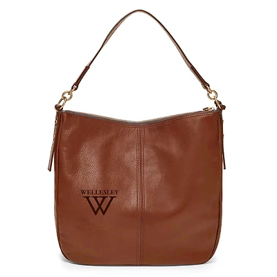 Women's Fossil  Brown Wellesley Blue Jolie Hobo Bag