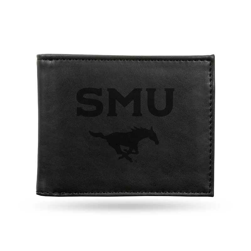 Black SMU Mustangs Billfold Wallet