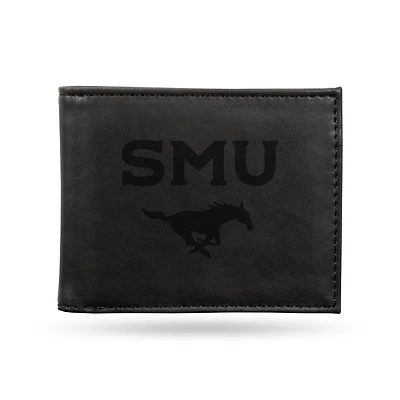 Black SMU Mustangs Billfold Wallet