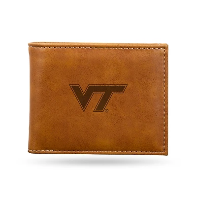 Brown Virginia Tech Hokies Billfold Wallet