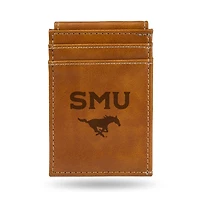 Brown SMU Mustangs Front Pocket Wallet