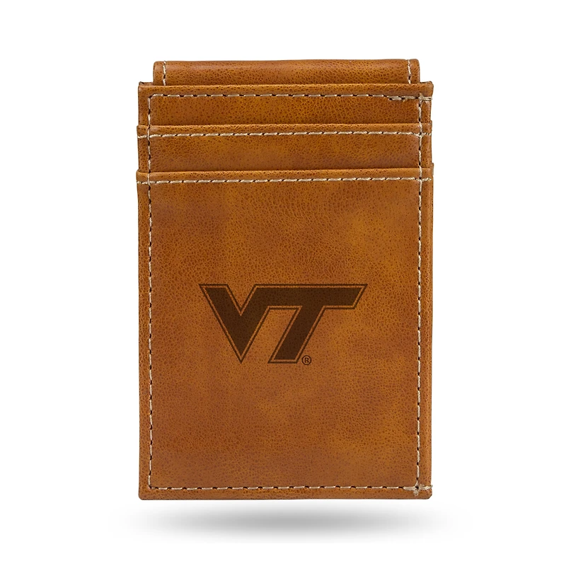 Brown Virginia Tech Hokies Front Pocket Wallet