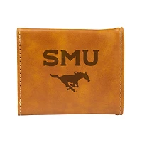 Brown SMU Mustangs Trifold Wallet