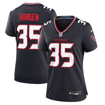 Women's Nike Jake Hansen Navy Houston Texans Team Game Jersey