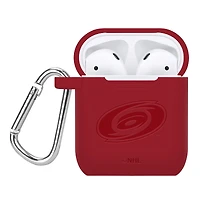 Crimson Carolina Hurricanes Debossed Silicone AirPods Case Cover