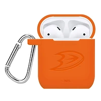 Orange Anaheim Ducks Debossed Silicone AirPods Case Cover