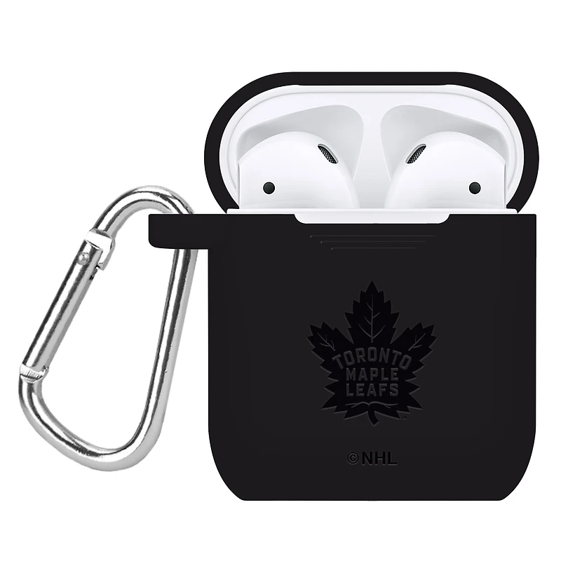 Navy Toronto Maple Leafs Debossed Silicone AirPods Case Cover