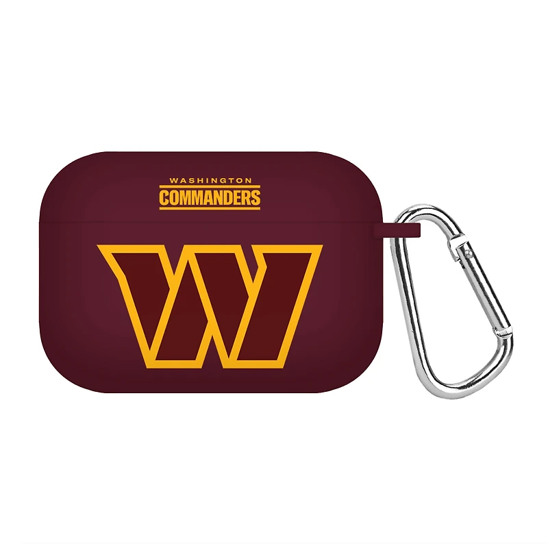 Maroon Washington Commanders Silicone AirPods Pro Case Cover